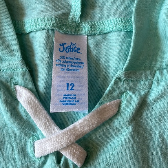 + nwot + JUSTICE Soccer Crop Hooded Long Sleeve Shirt - Picture 5 of 6